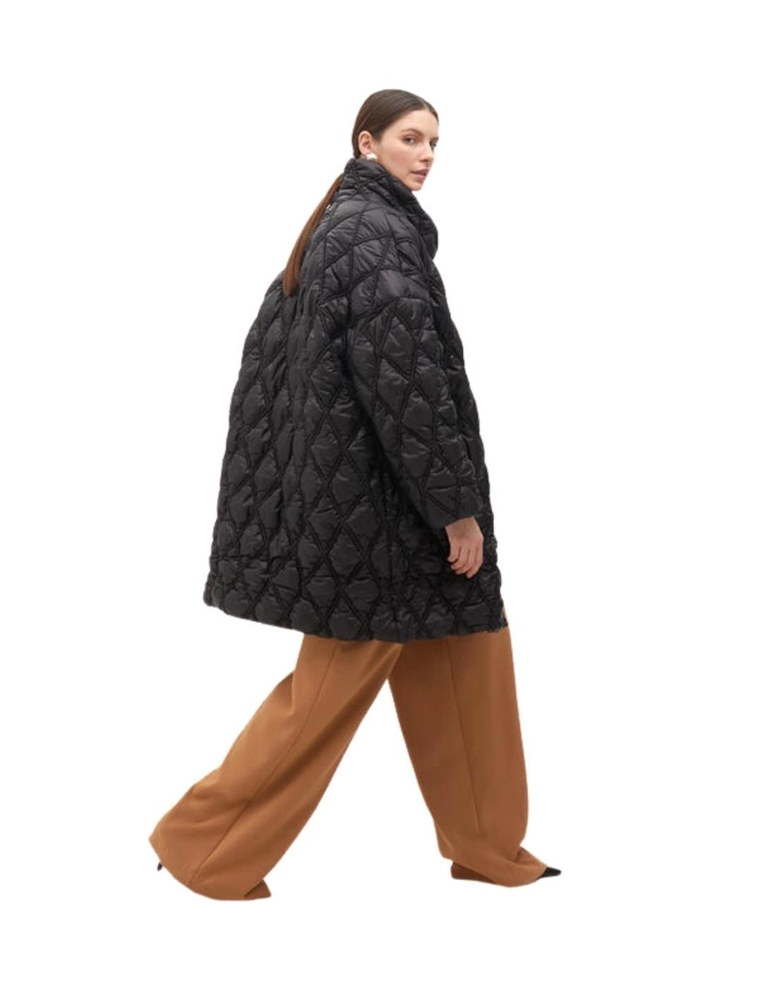 Lola Casademunt Abrigo Acolchado Largo Negro