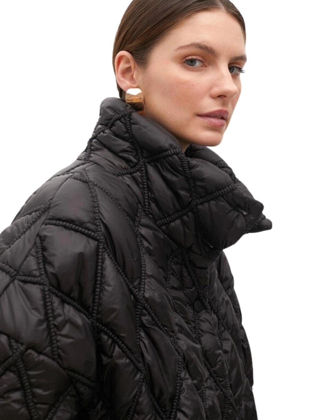 Lola Casademunt Abrigo Acolchado Largo Negro