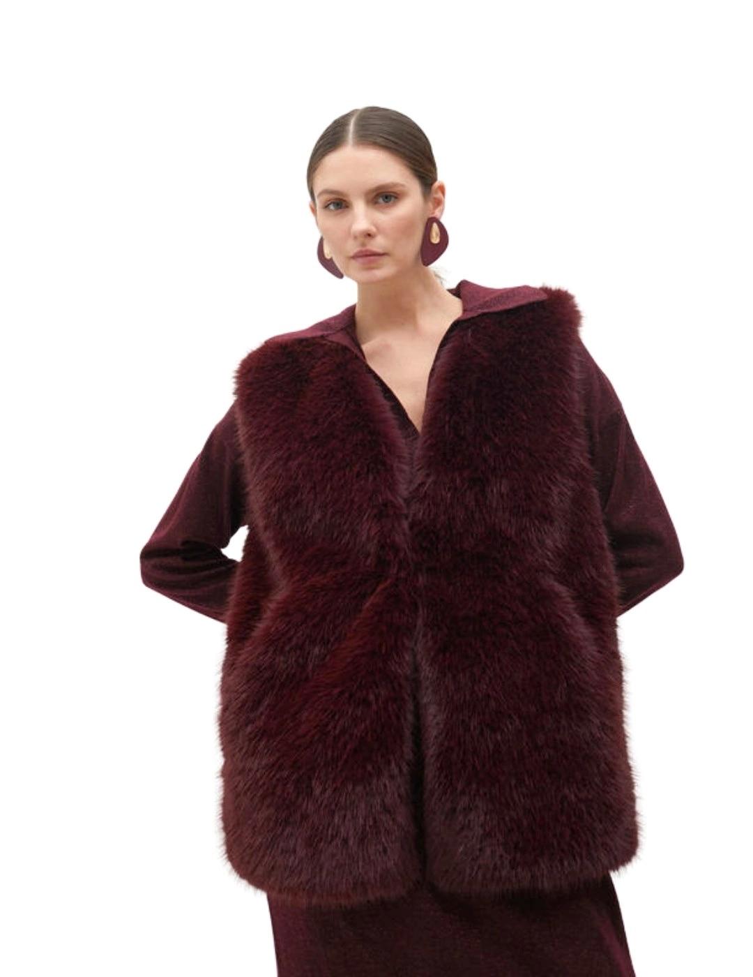 Lola Casademunt Chaleco Forro Logotipado Burdeos