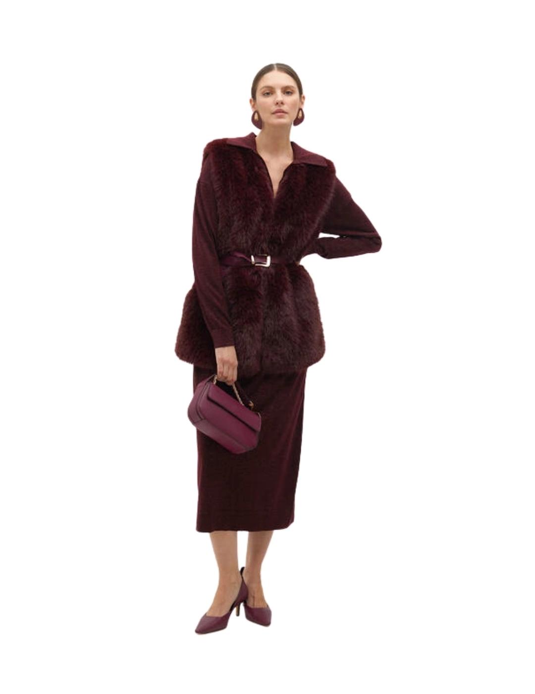 Lola Casademunt Chaleco Forro Logotipado Burdeos