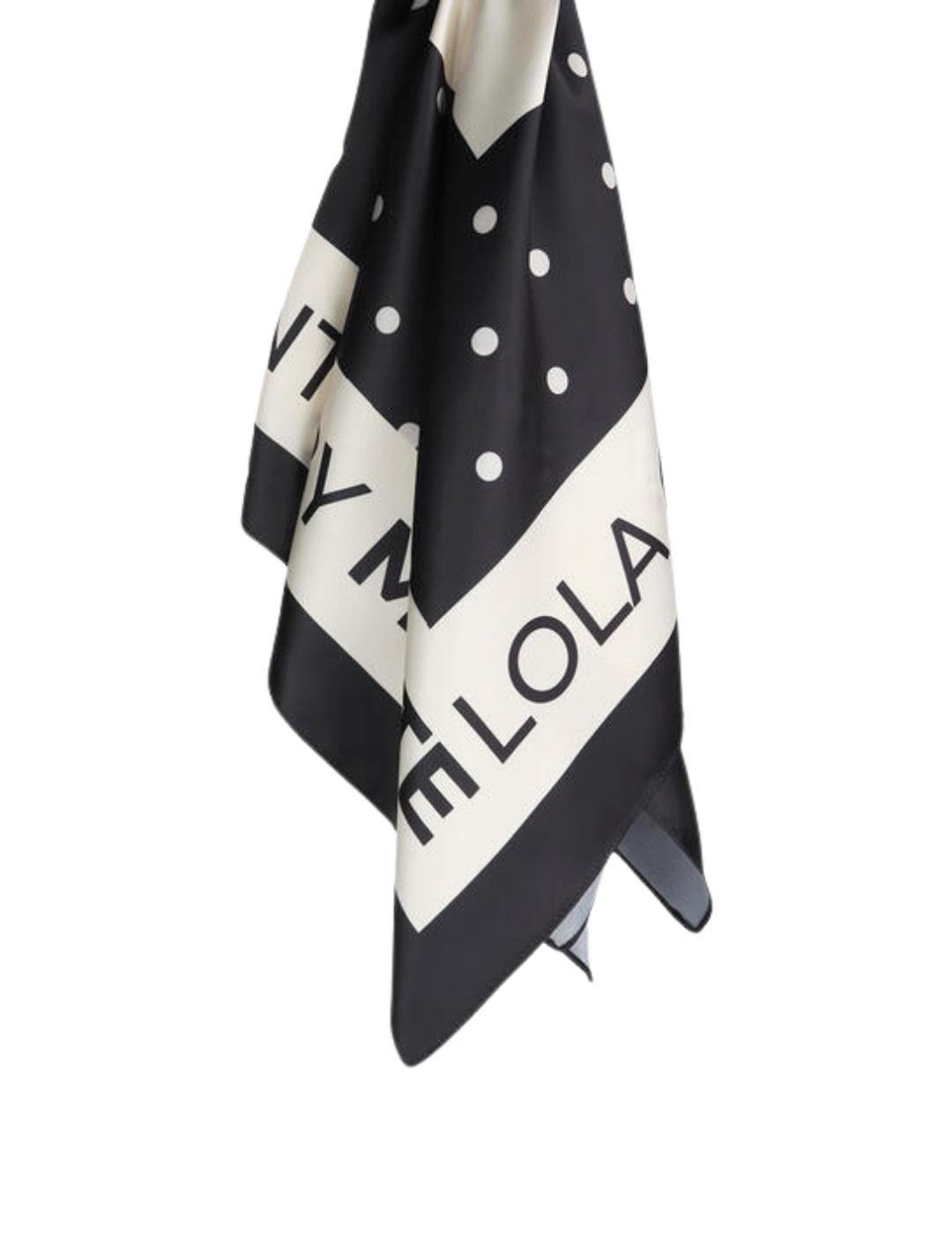 Lola Casademunt Pañuelo Estampado Lunares Negro Bl