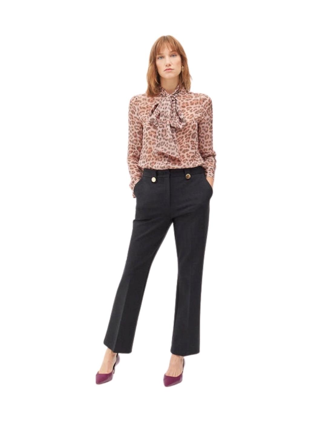 Lola Casademunt Pantalón de punto con botones Gris