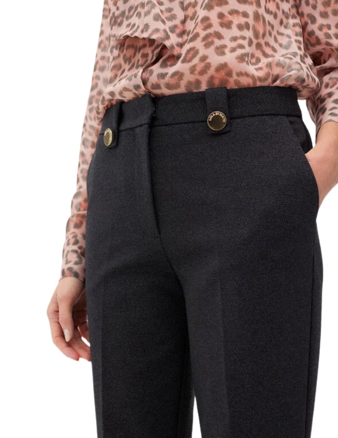 Lola Casademunt Pantalón de punto con botones Gris