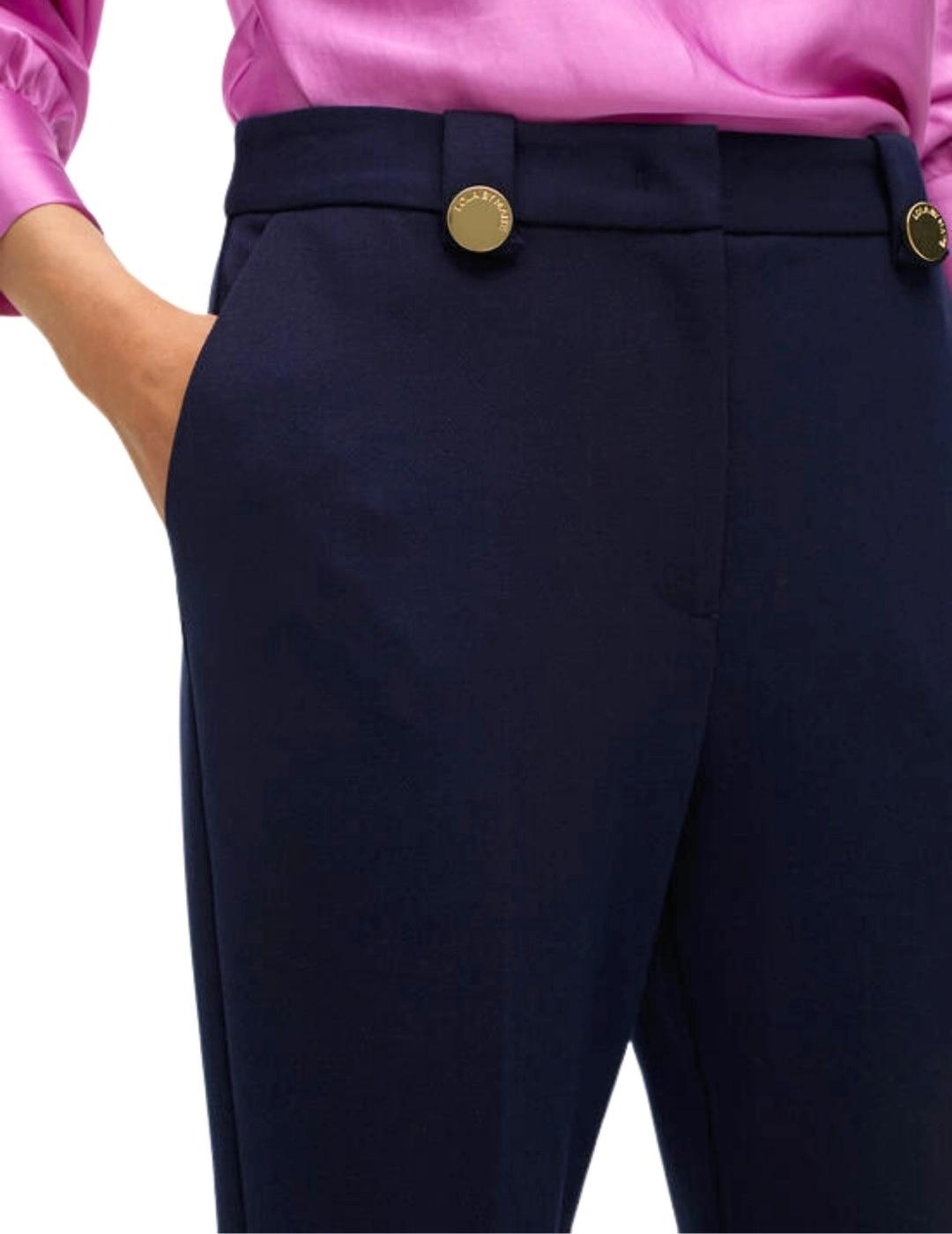 Lola Casademunt Pantalón de punto con botones Navy