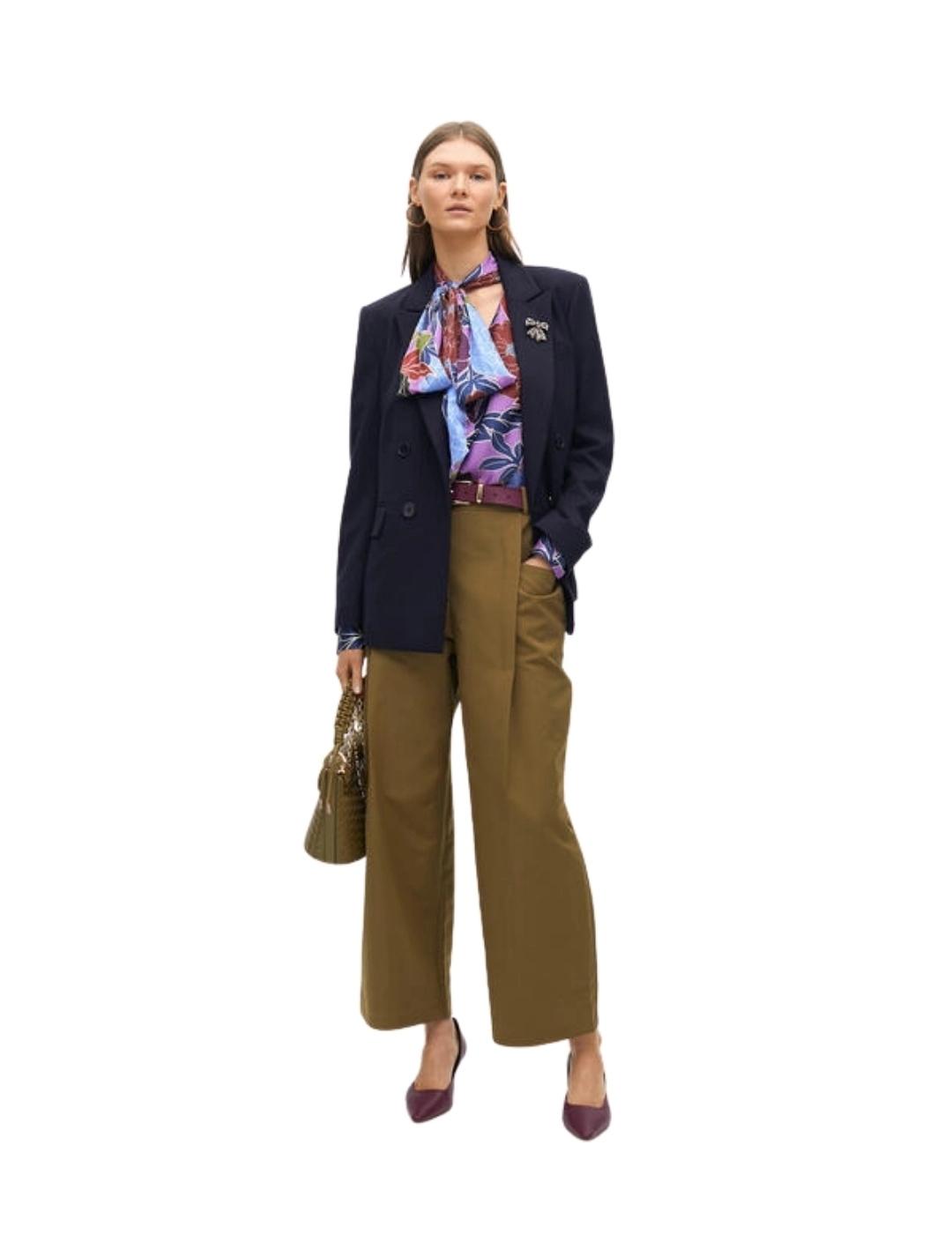 Lola Casademunt Blusa con Lazada Lila Multicolor