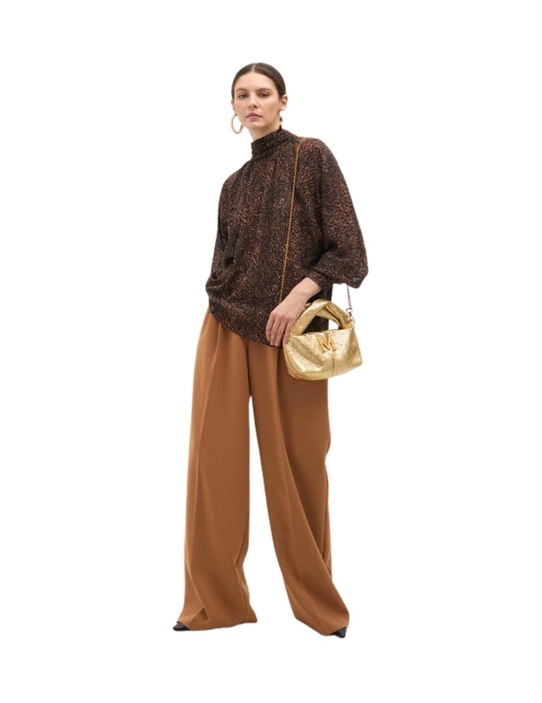 Lola Casademunt Blusa Cuello Perkins Animal Print