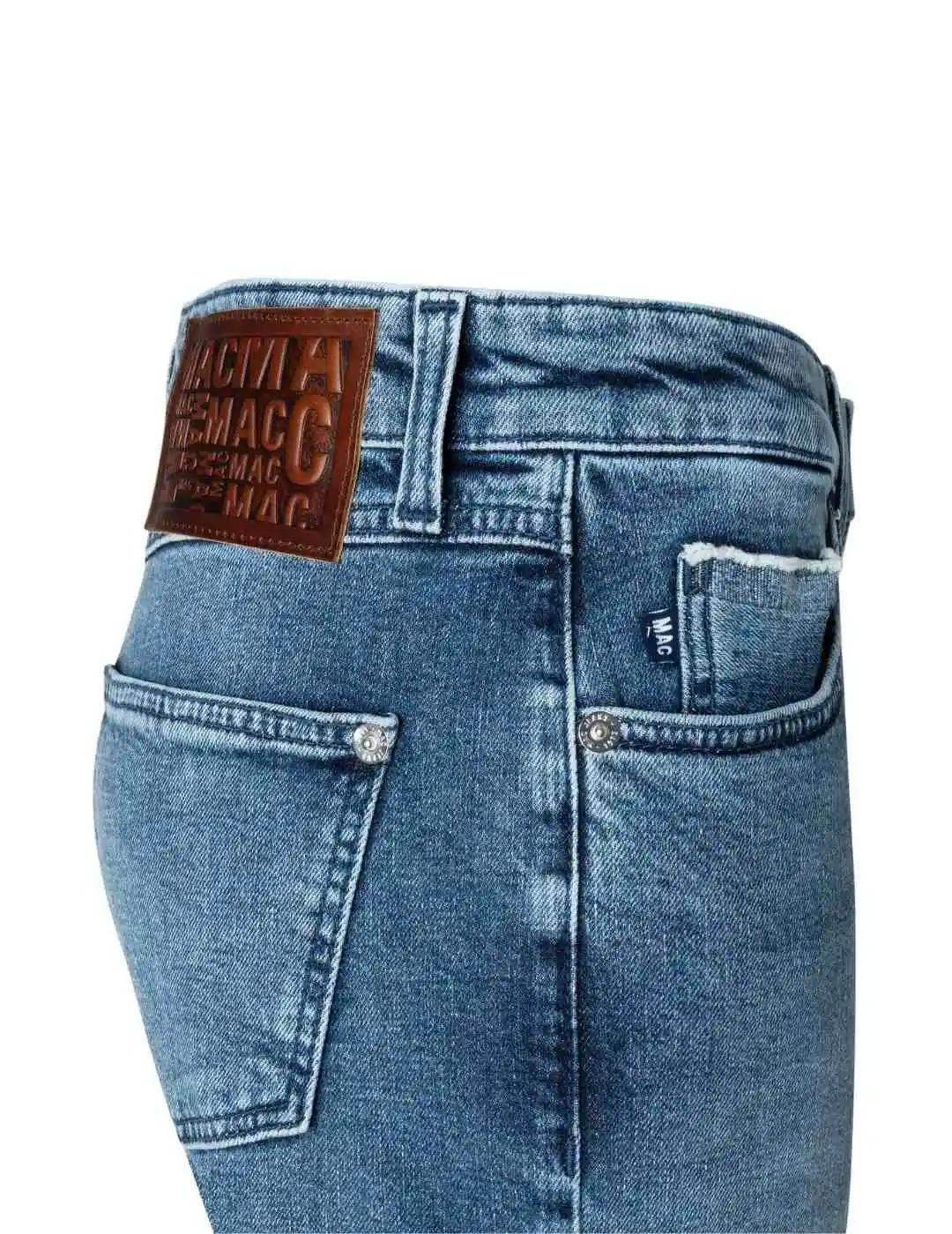 Mac Pantalones Straight Mid Blue Random