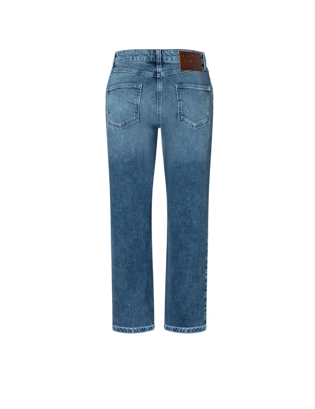 Mac Pantalones Straight Mid Blue Random