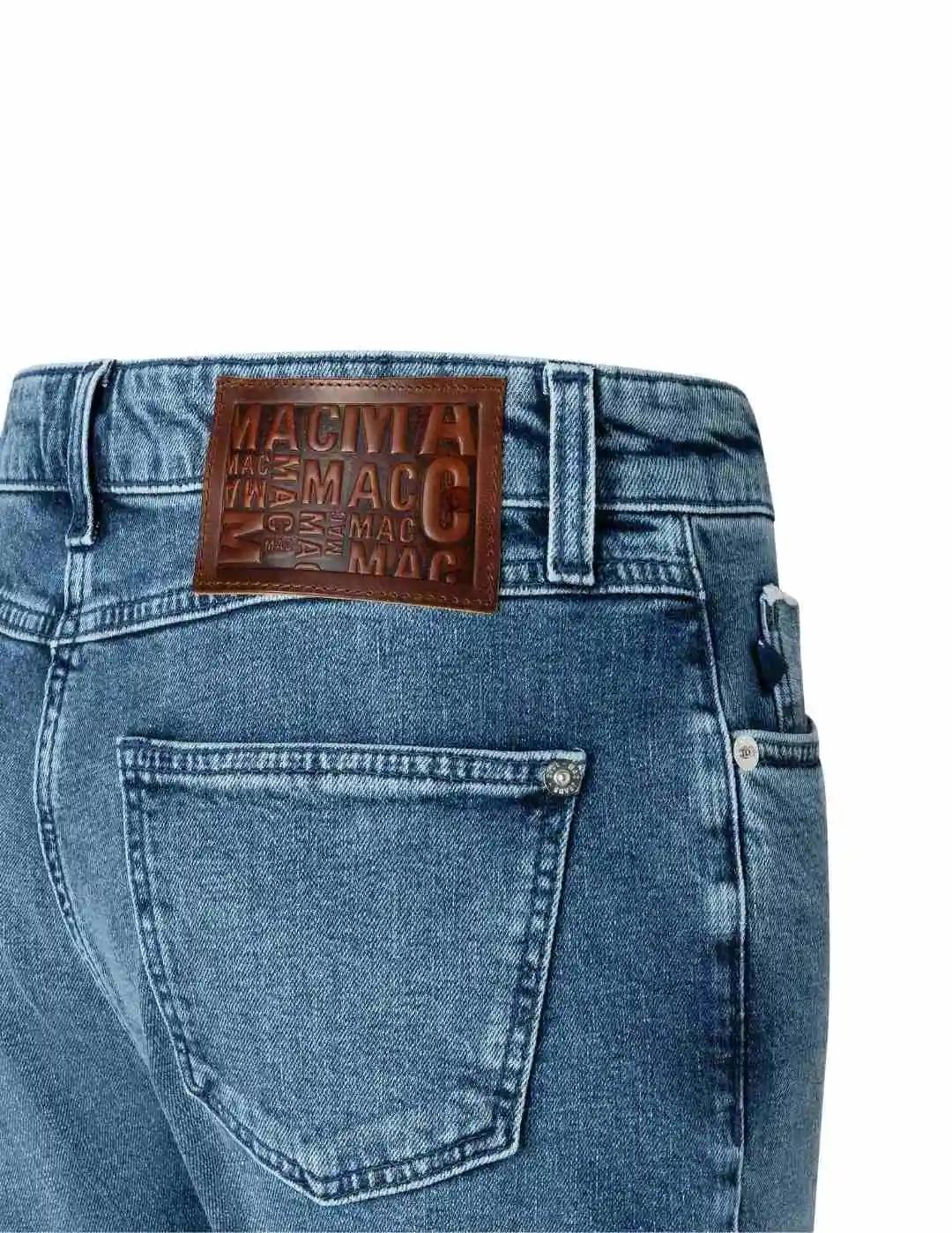 Mac Pantalones Straight Mid Blue Random