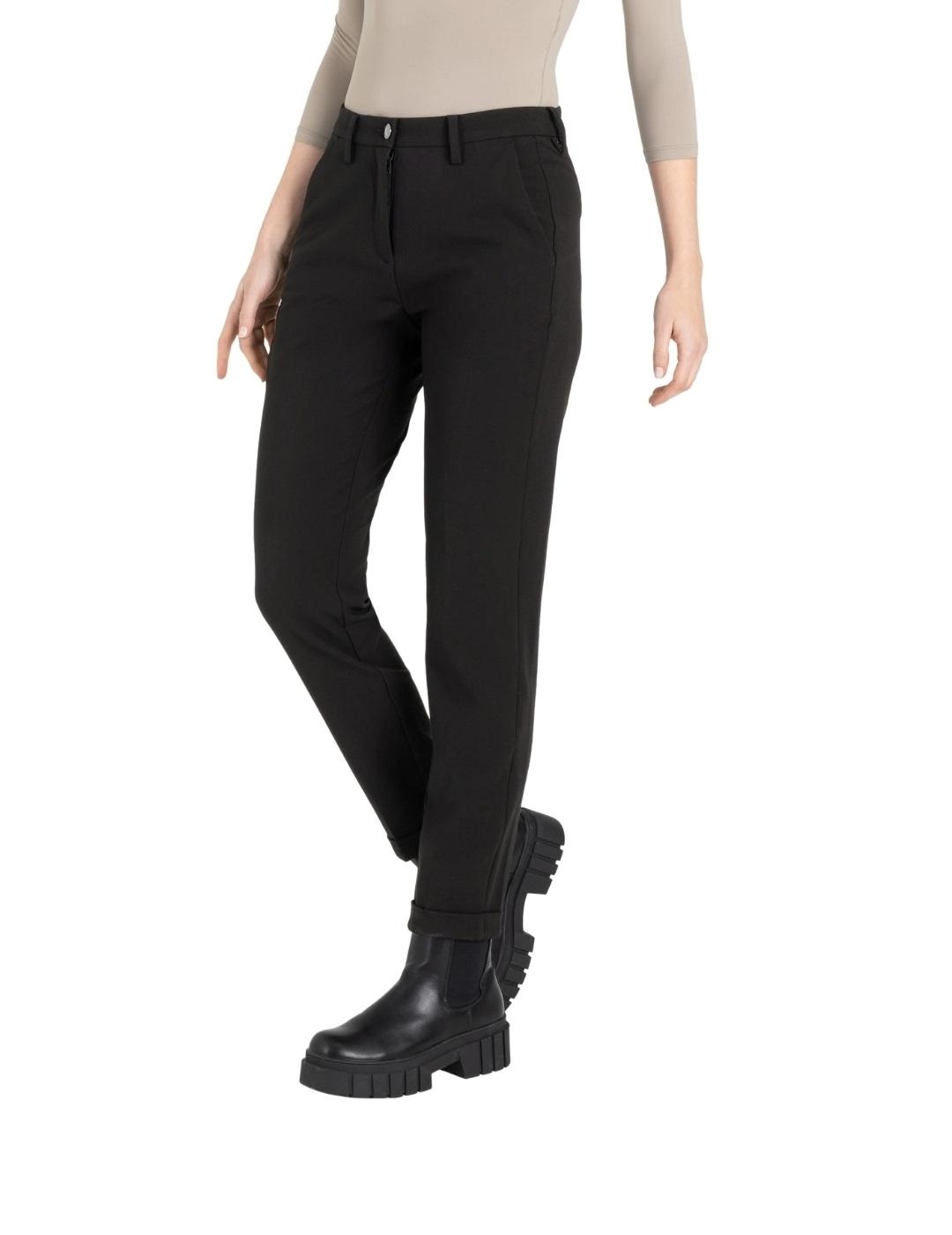 Mac Pantalones Chino Turn Up Black