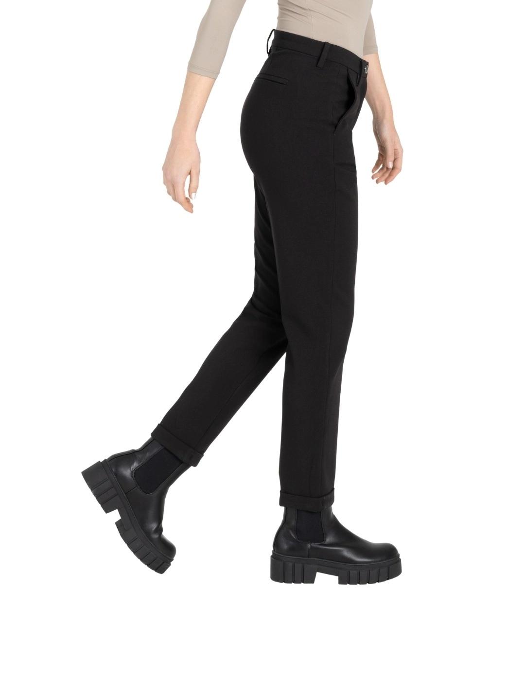 Mac Pantalones Chino Turn Up Black