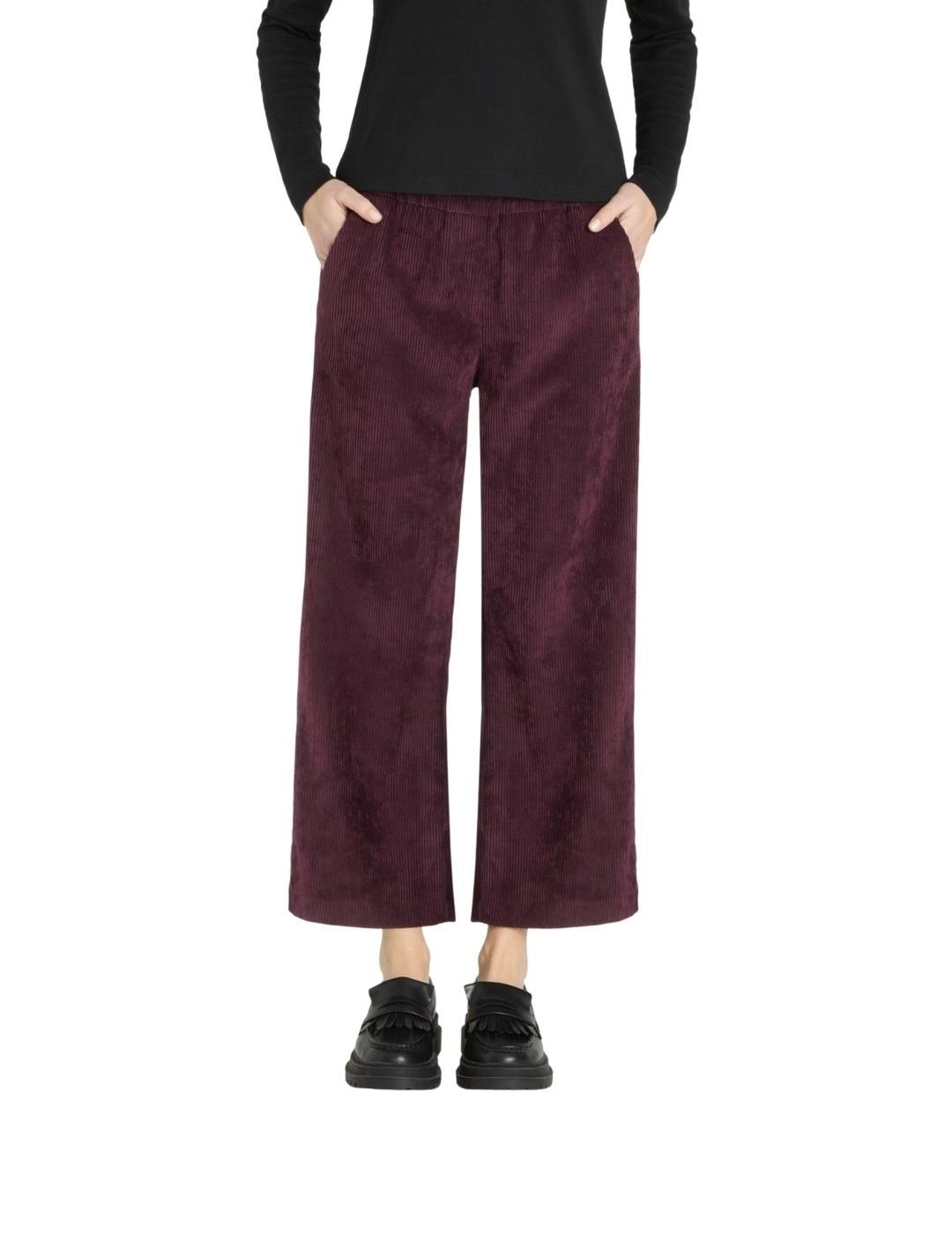 Mac Pantalones Chiara Cropped Aubergine
