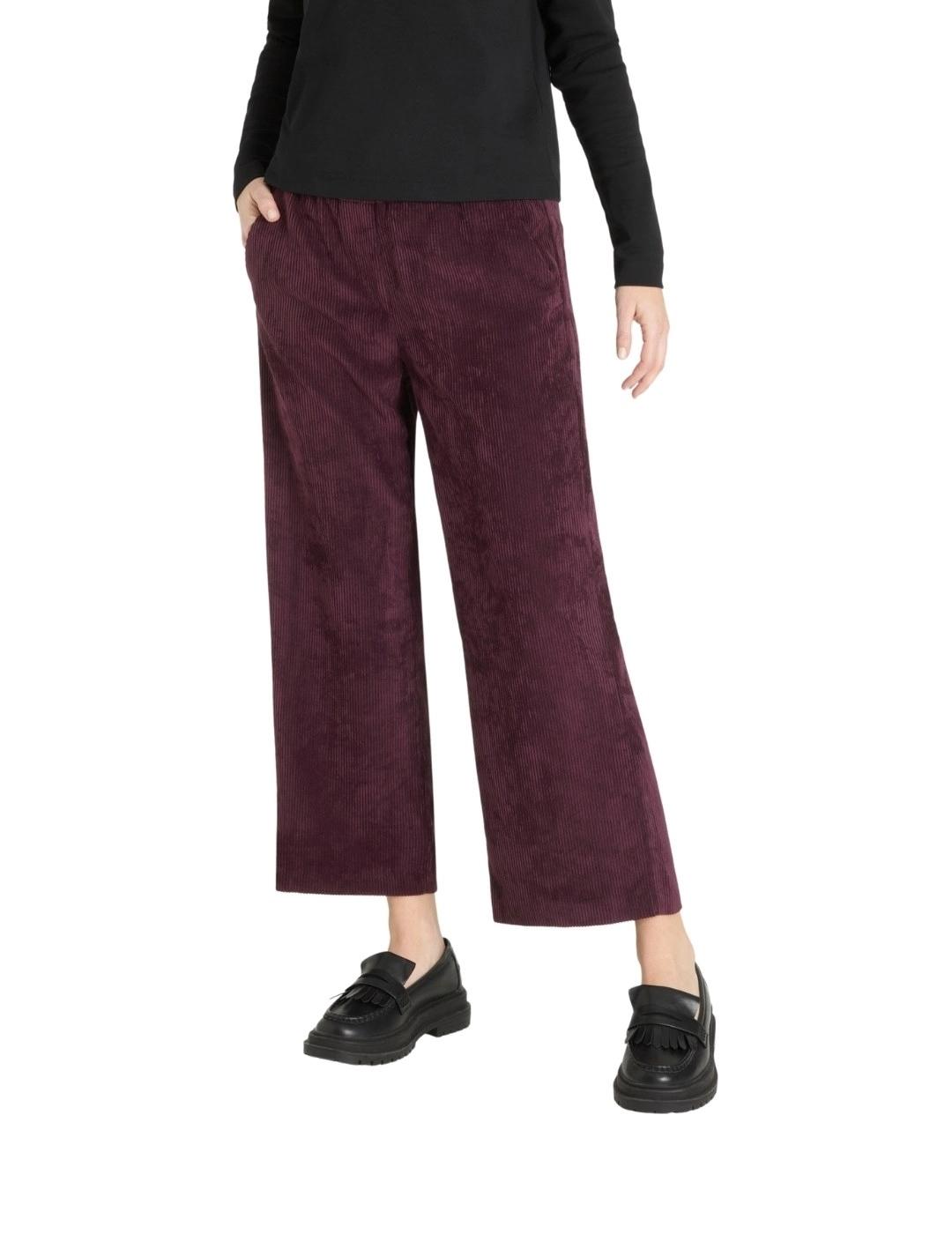 Mac Pantalones Chiara Cropped Aubergine