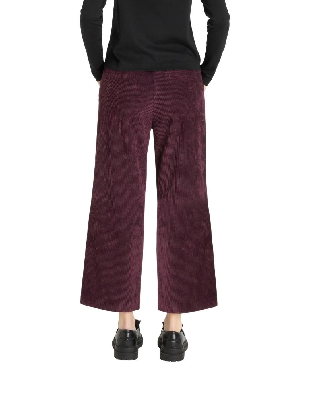 Mac Pantalones Chiara Cropped Aubergine