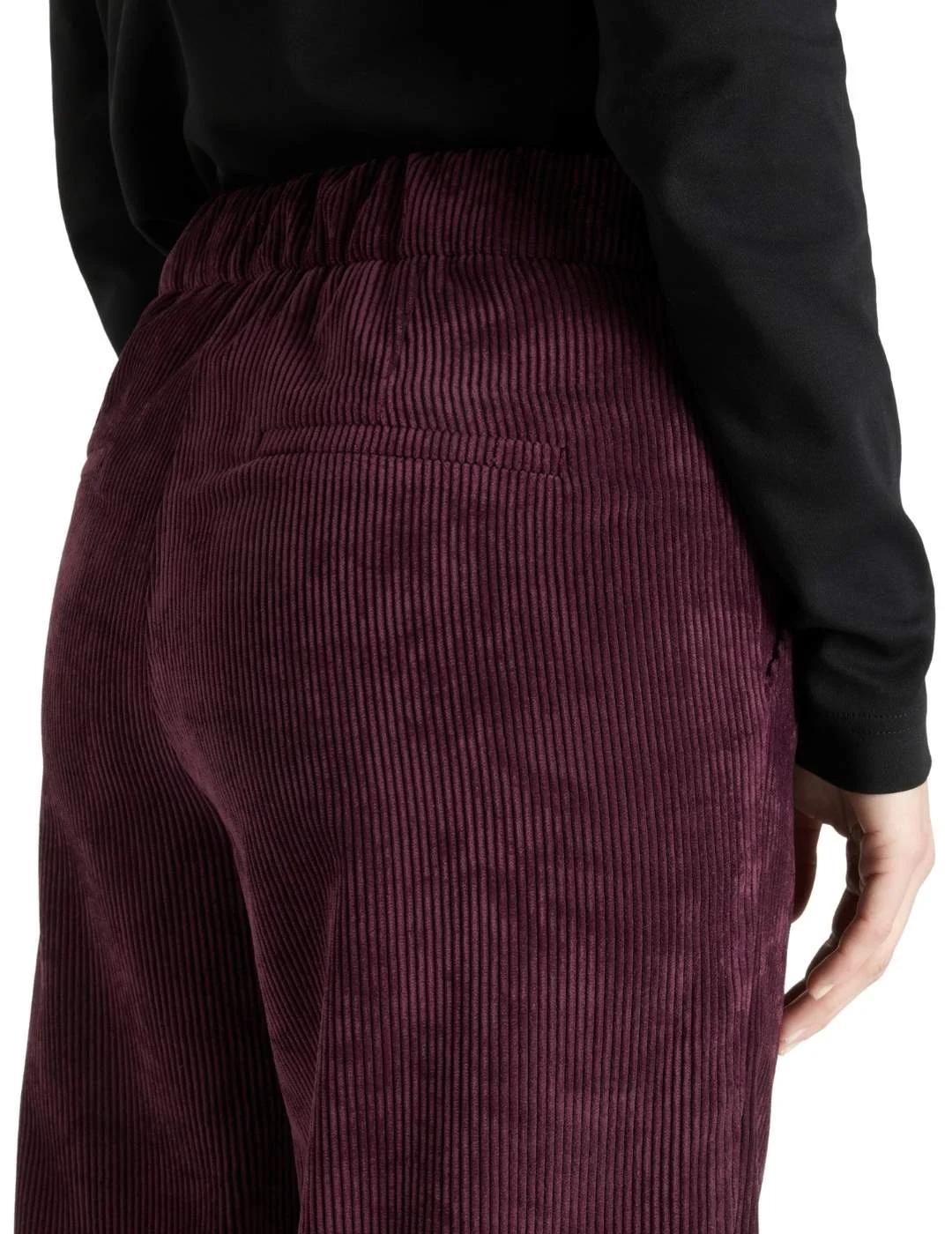 Mac Pantalones Chiara Cropped Aubergine