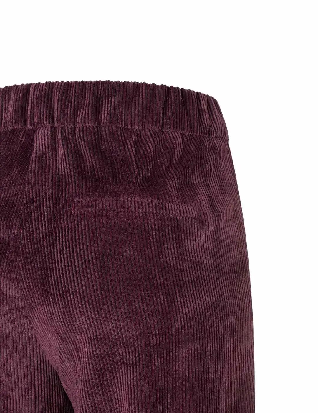 Mac Pantalones Chiara Cropped Aubergine