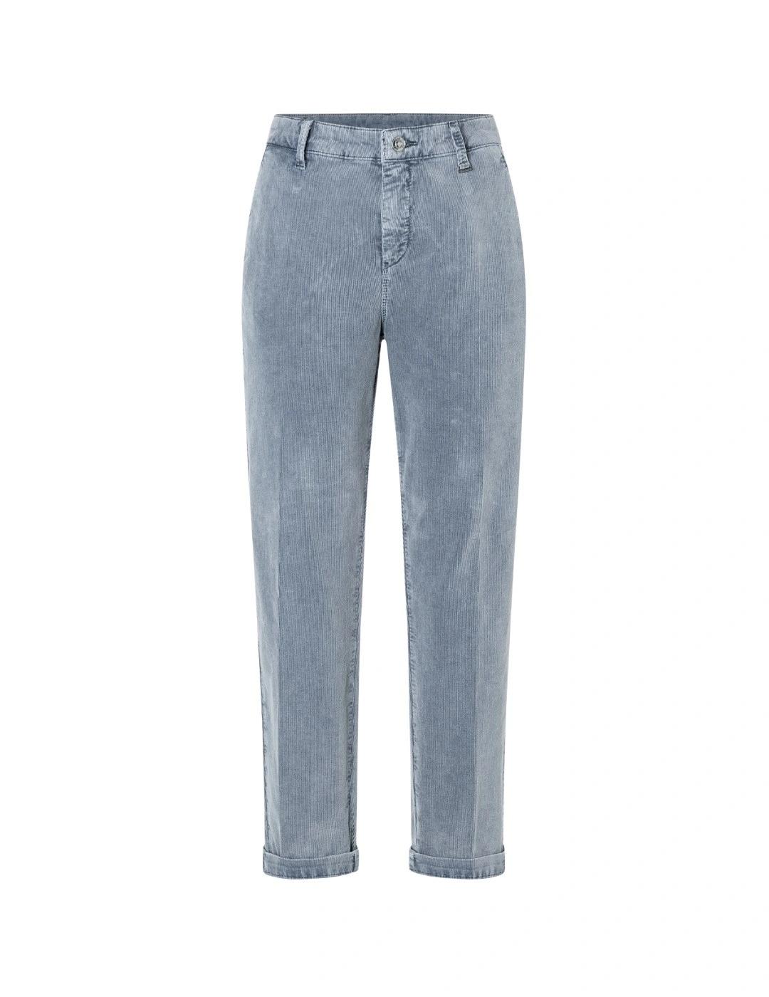 Mac Pantalones Chino Turn Up Capri Blue