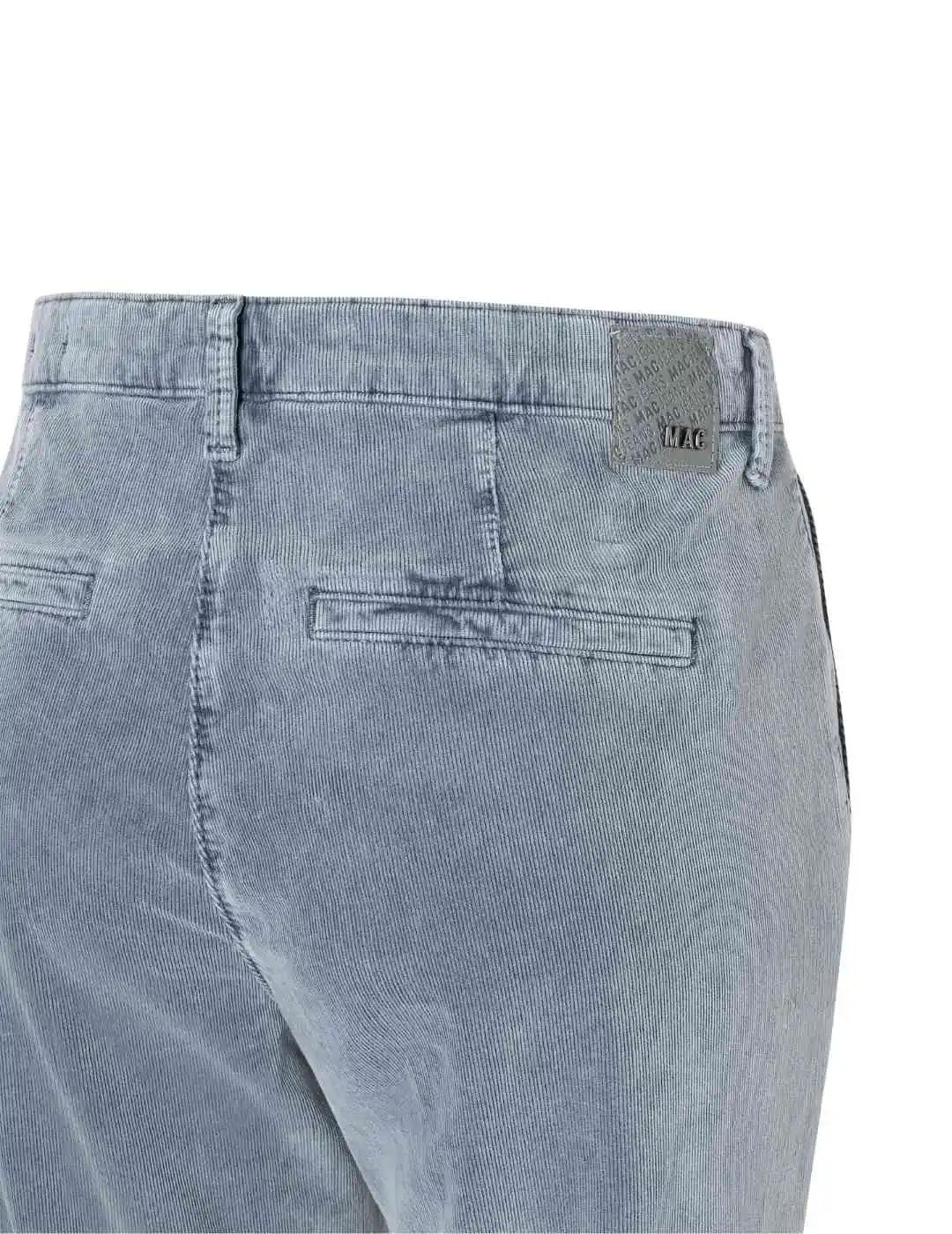 Mac Pantalones Chino Turn Up Capri Blue