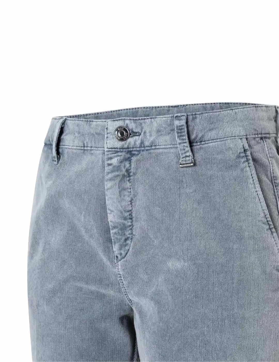 Mac Pantalones Chino Turn Up Capri Blue