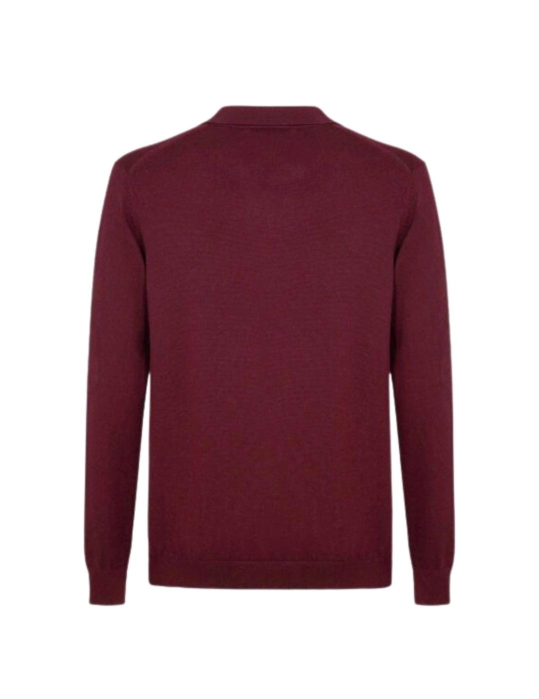 Markup Polo de punto manga larga Granate