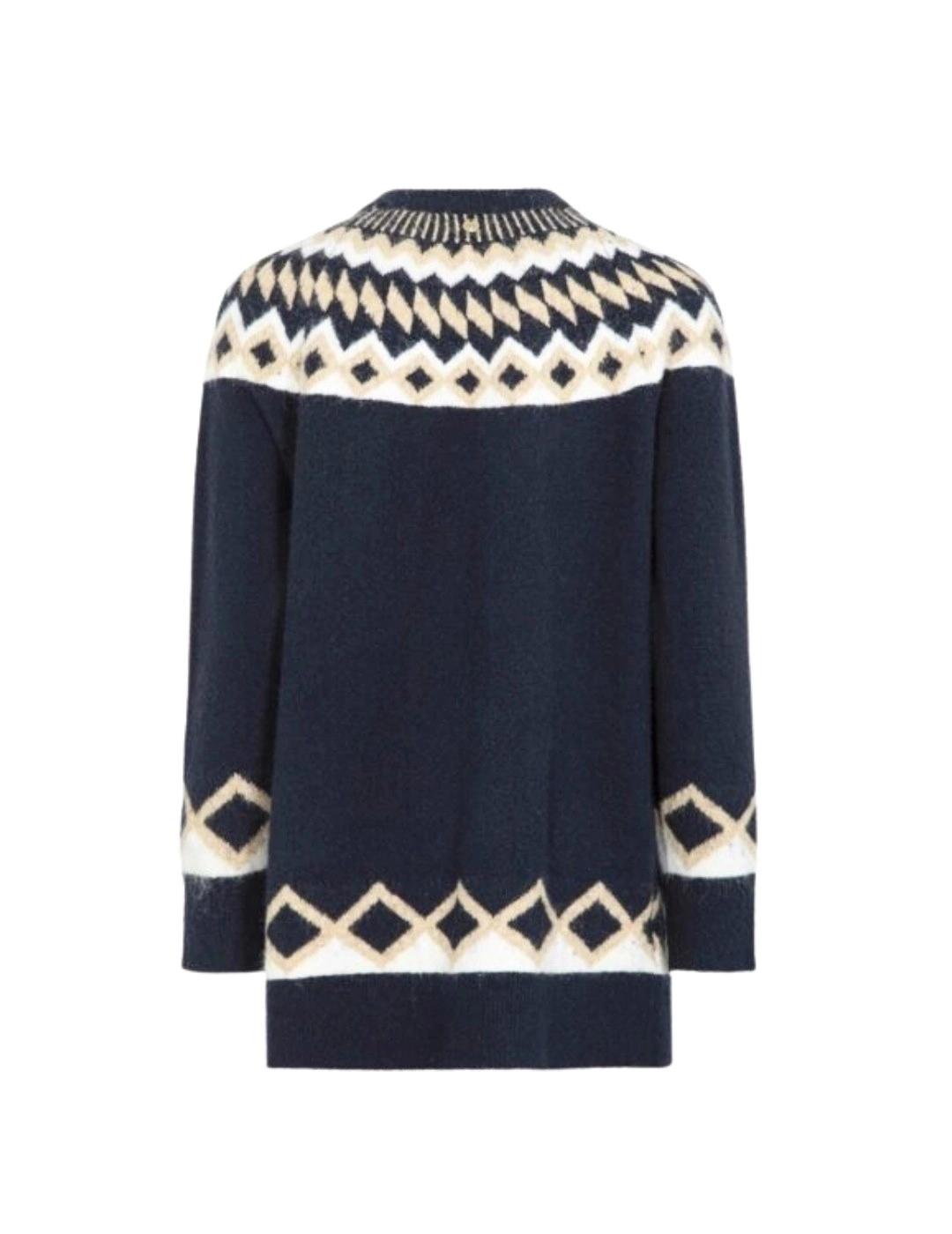 Markup Cárdigan azul con estampado