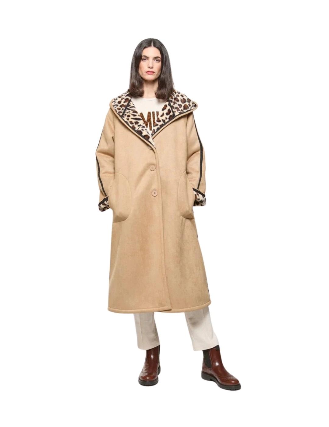 Mercedes De Miguel Abrigo Reversible Ziba Camel