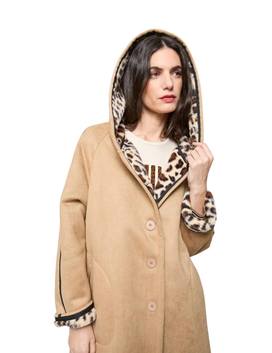 Mercedes De Miguel Abrigo Reversible Ziba Camel