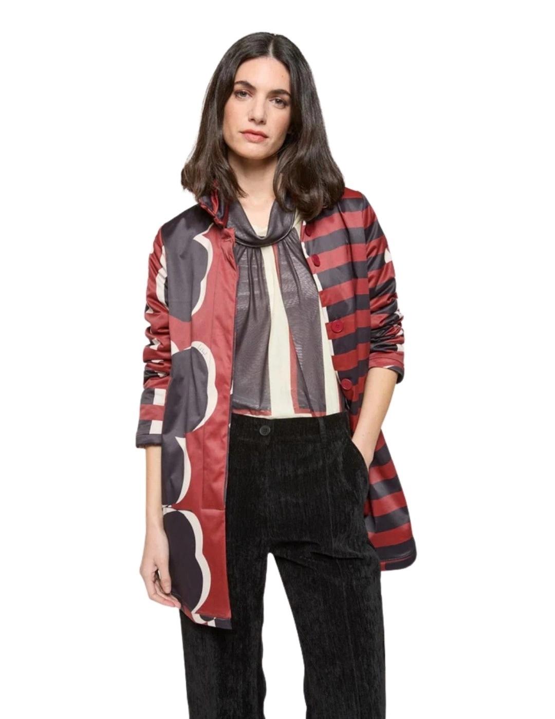 Mercedes De Miguel Gabardina Eris Berenjena