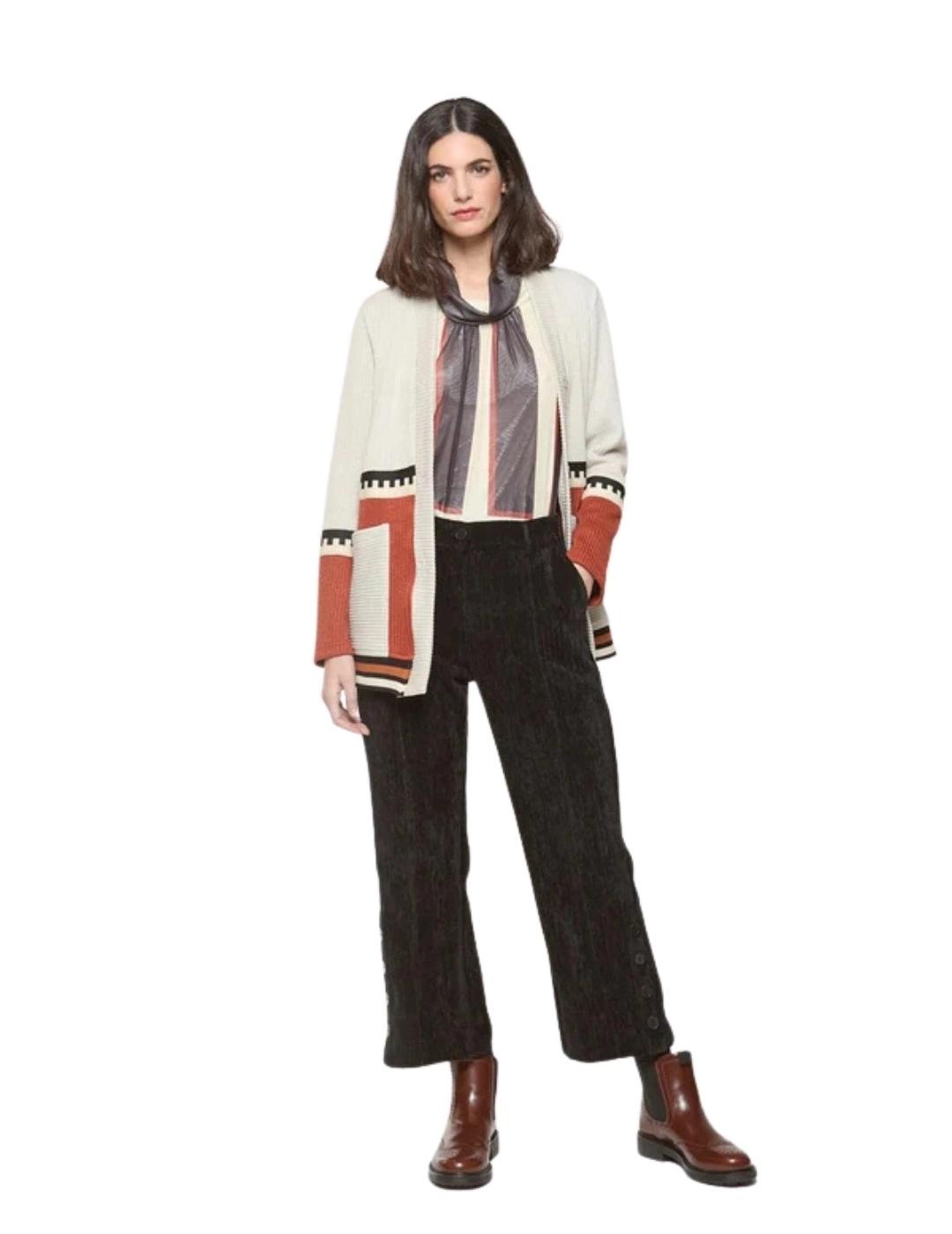 Mercedes De Miguel Chaqueta Combinada Ziba Crudo