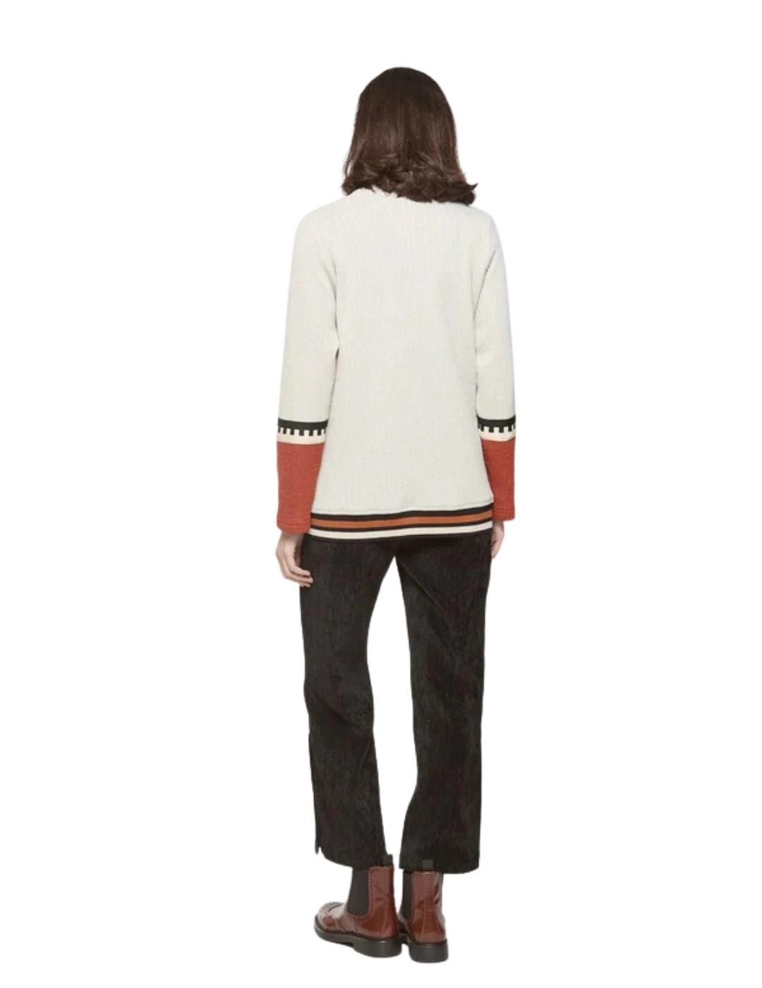 Mercedes De Miguel Chaqueta Combinada Ziba Crudo