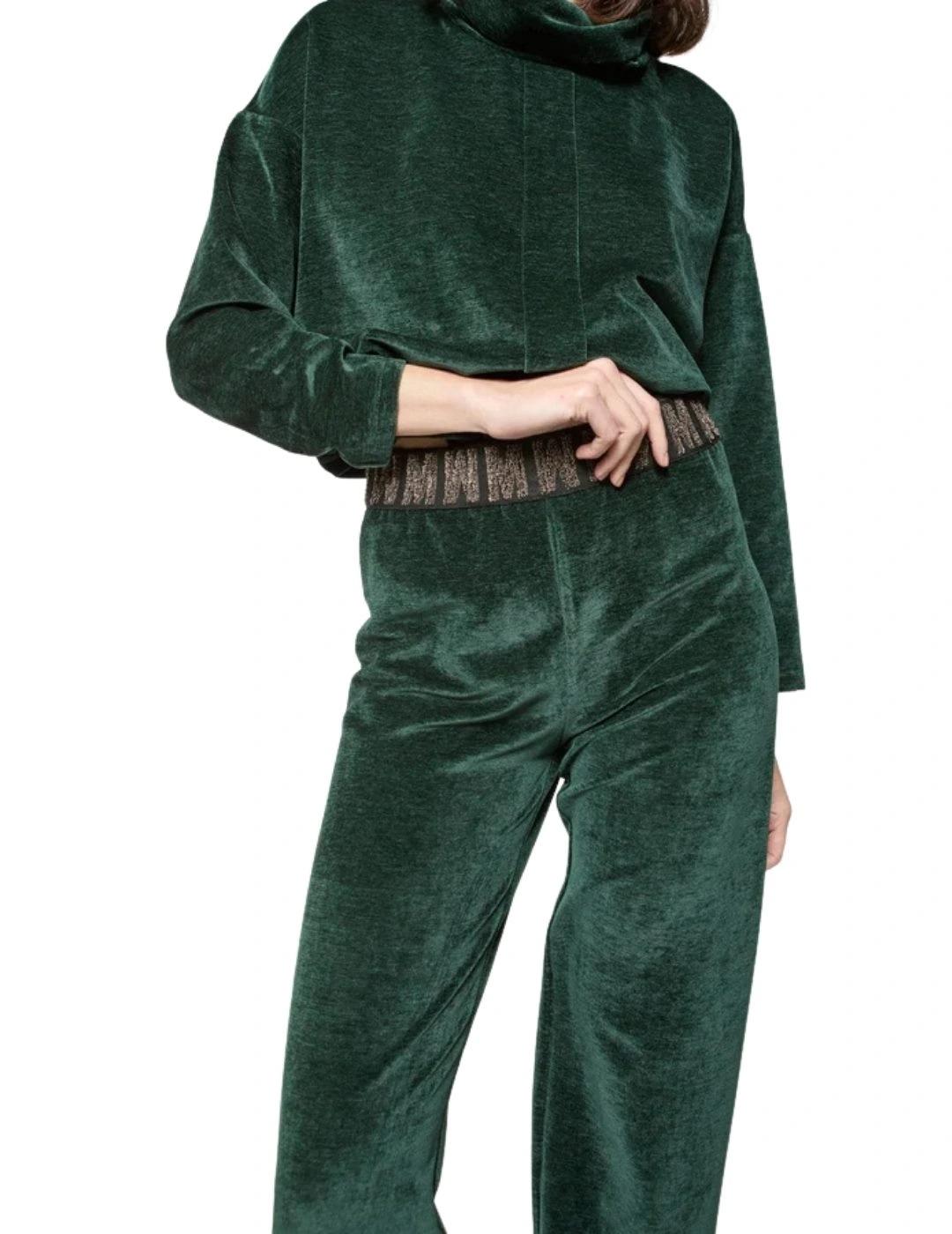 Mercedes De Miguel Pantalón Ancho Isa Verde