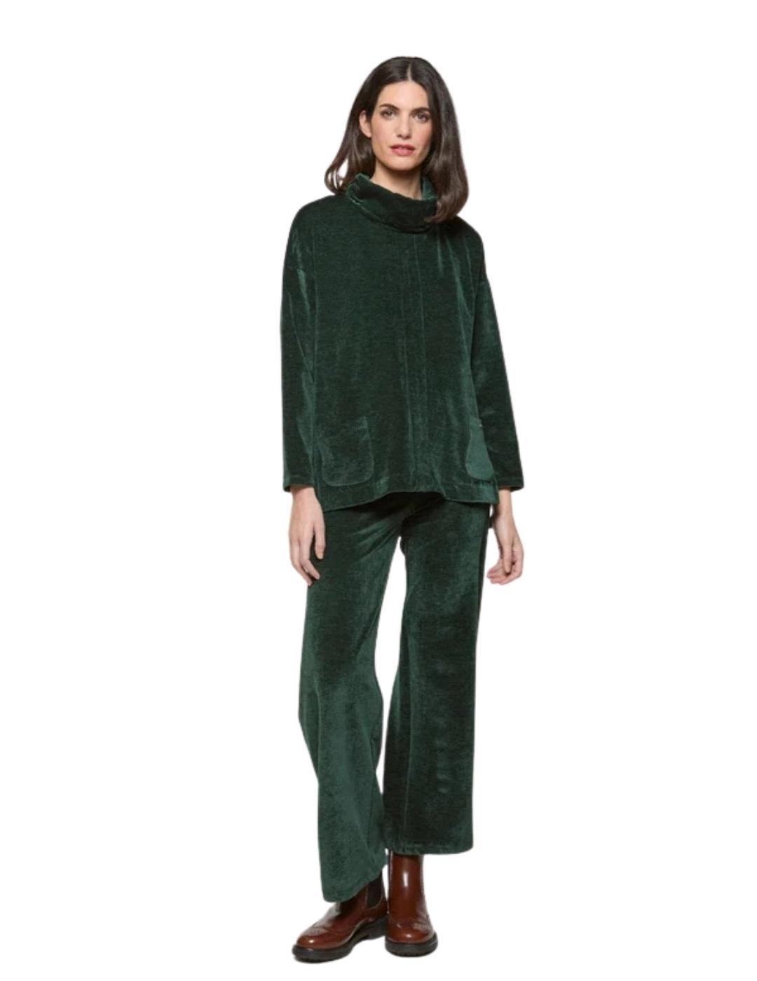 Mercedes De Miguel Pantalón Ancho Isa Verde