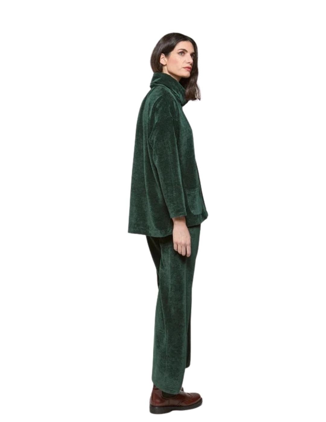 Mercedes De Miguel Pantalón Ancho Isa Verde