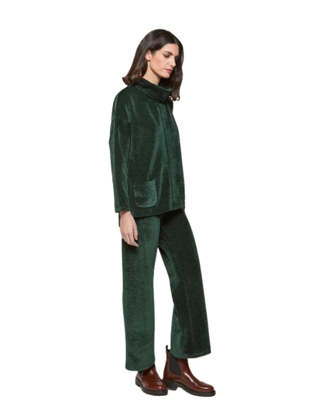 Mercedes De Miguel Pantalón Ancho Isa Verde