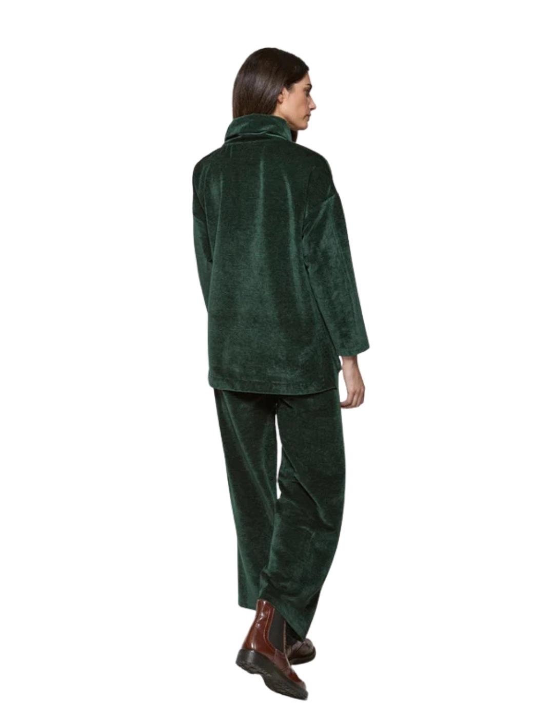 Mercedes De Miguel Pantalón Ancho Isa Verde