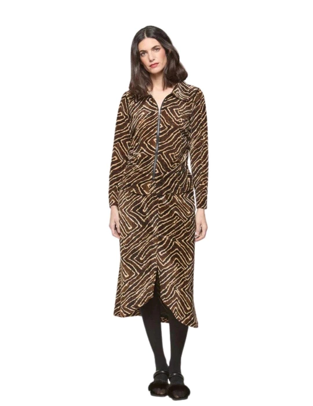 Mercedes De Miguel Camiseta Cremallera Nova Negro