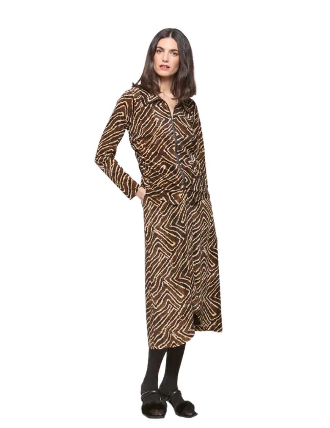 Mercedes De Miguel Camiseta Cremallera Nova Negro