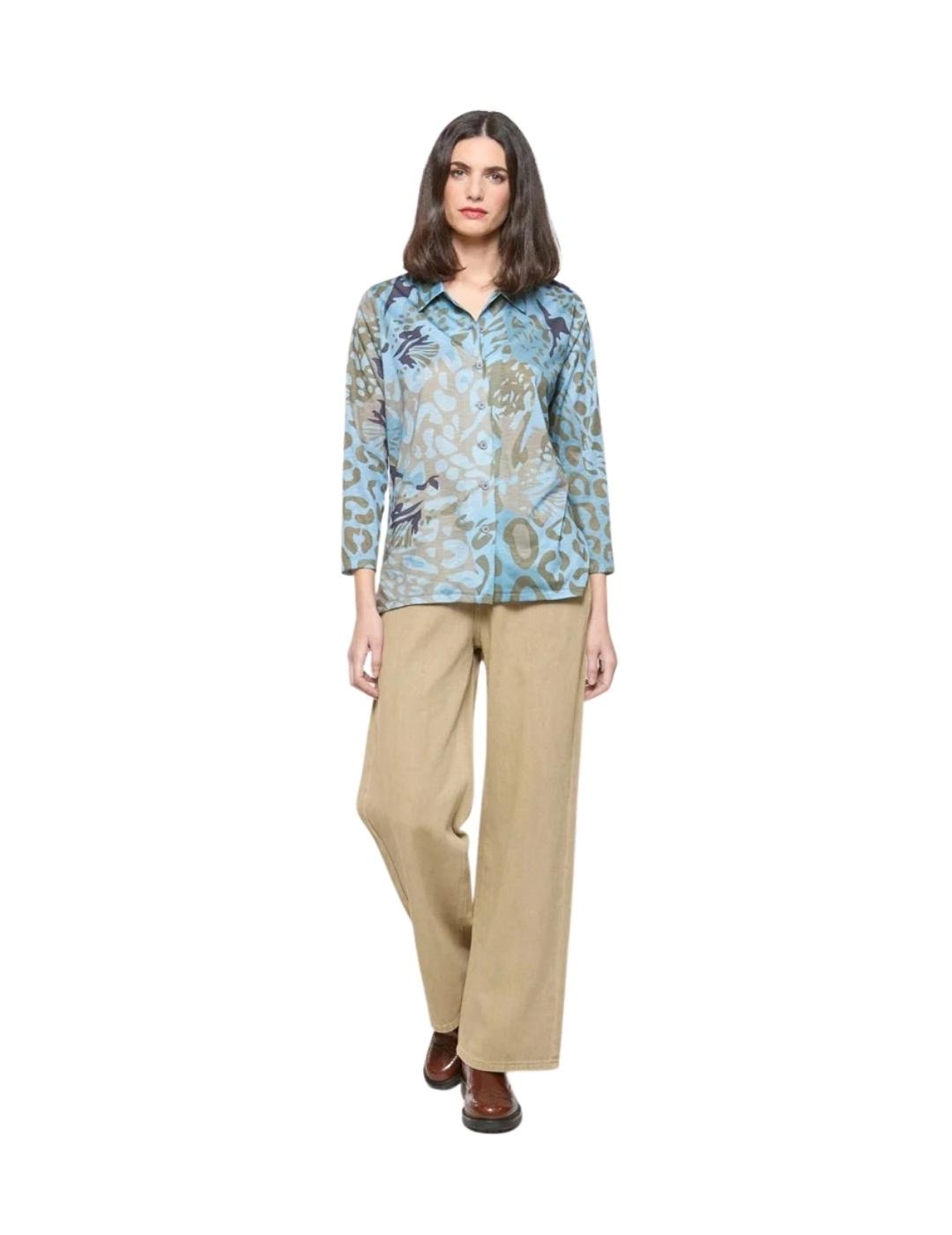 Mercedes De Miguel Camisa Cora Azul