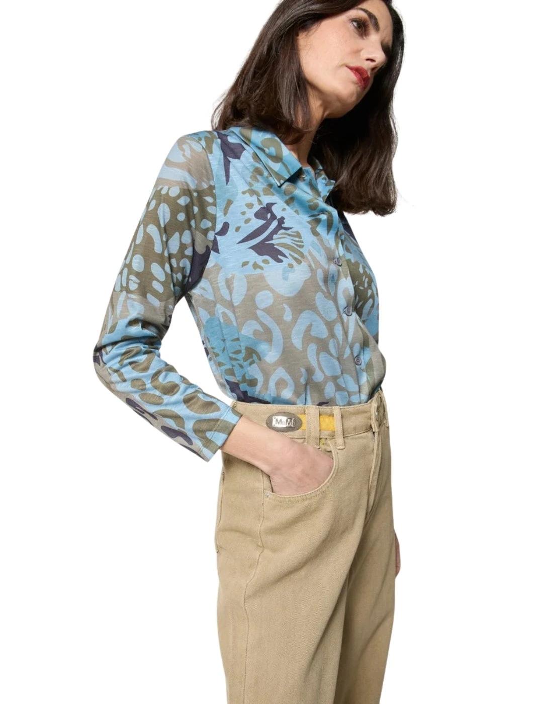 Mercedes De Miguel Camisa Cora Azul