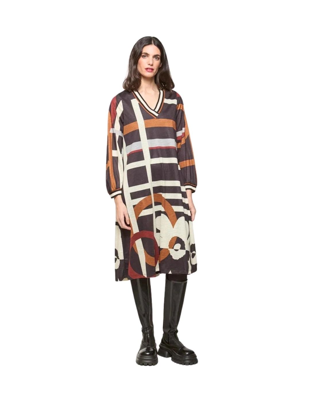 Mercedes De Miguel Vestido Briza Bicolor