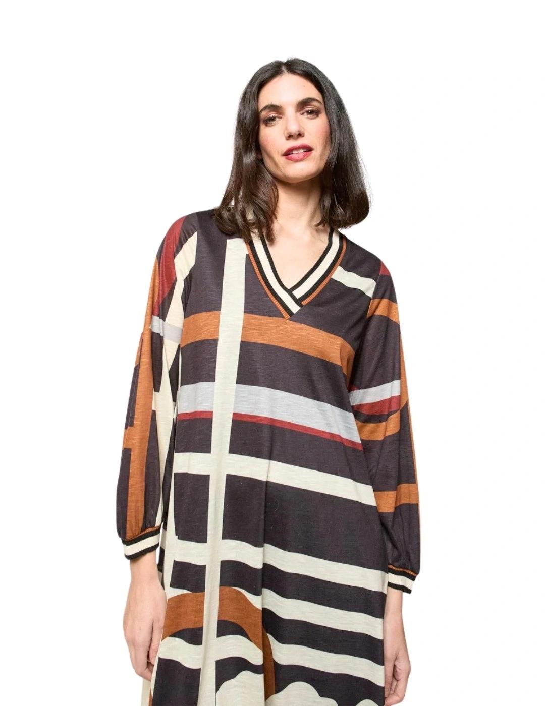 Mercedes De Miguel Vestido Briza Bicolor