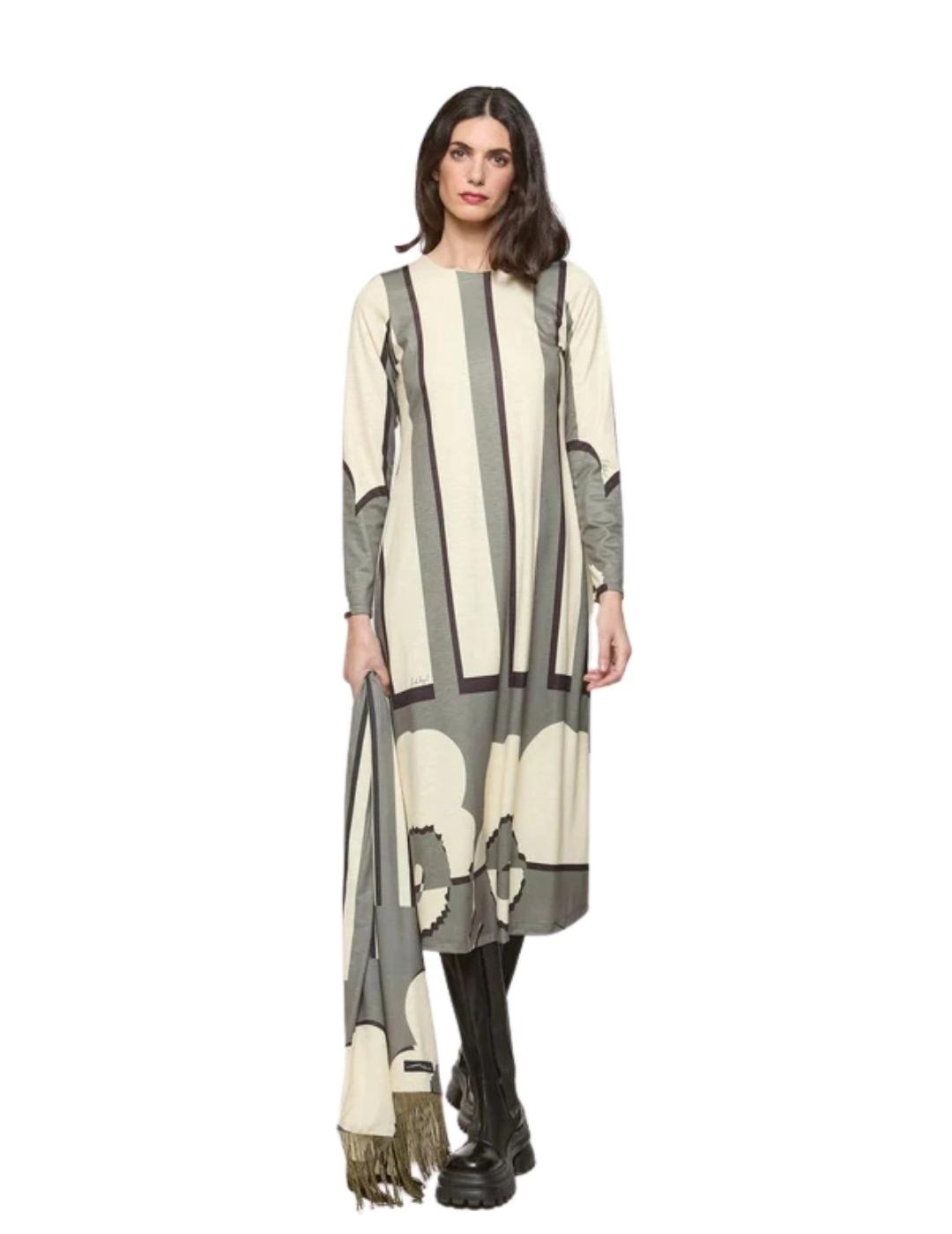 Mercedes De Miguel Vestido Sencillo Briza Bicolor