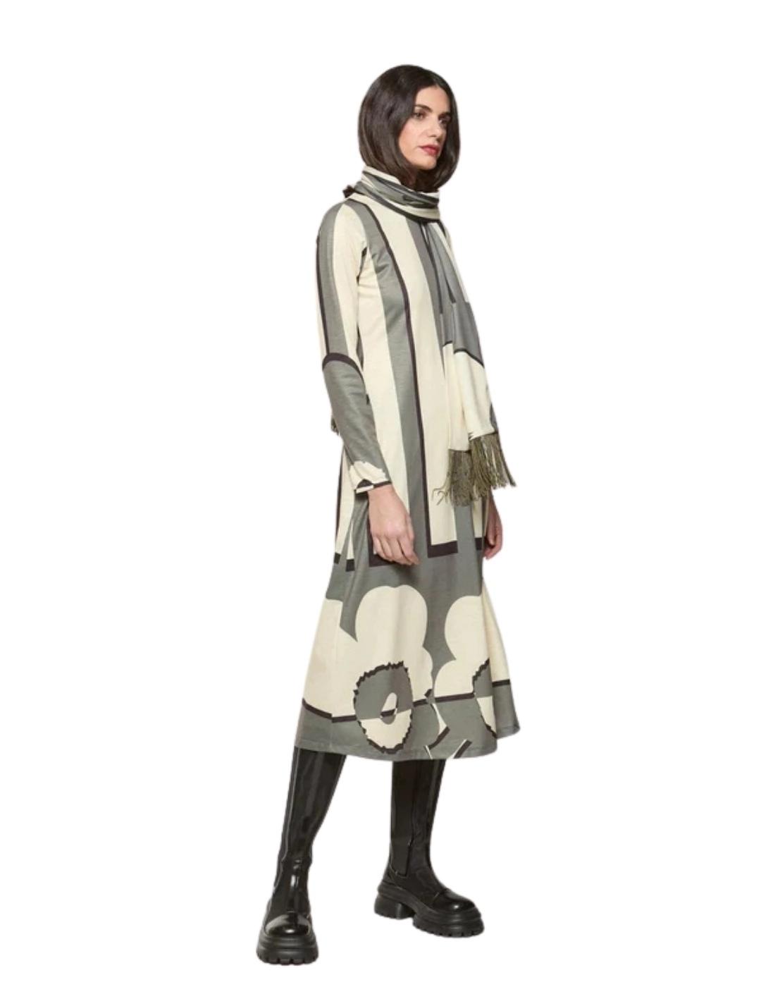 Mercedes De Miguel Vestido Sencillo Briza Bicolor