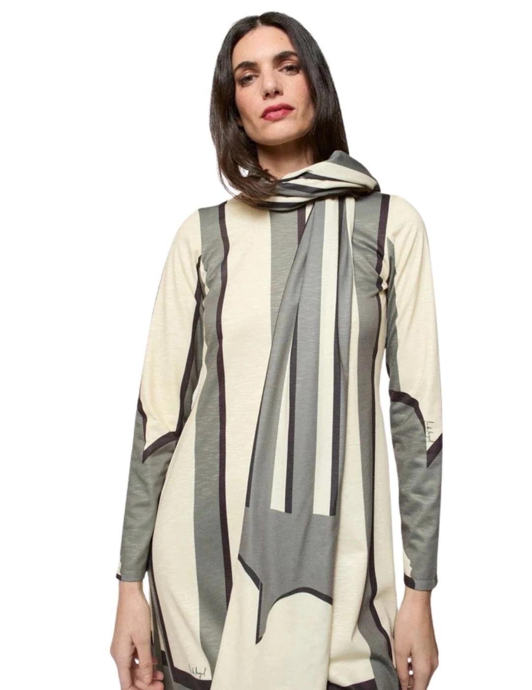 Mercedes De Miguel Vestido Sencillo Briza Bicolor