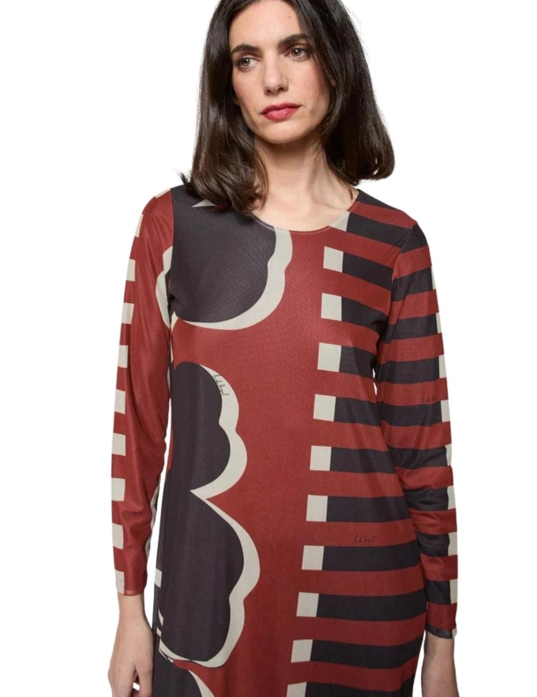 Mercedes De Miguel Vestido Eris Berenjena