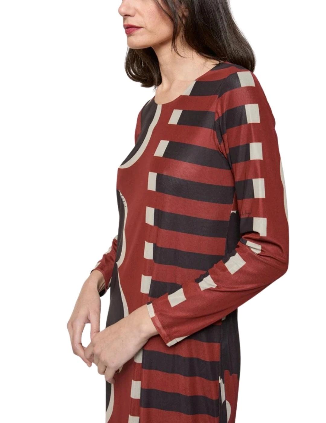 Mercedes De Miguel Vestido Eris Berenjena