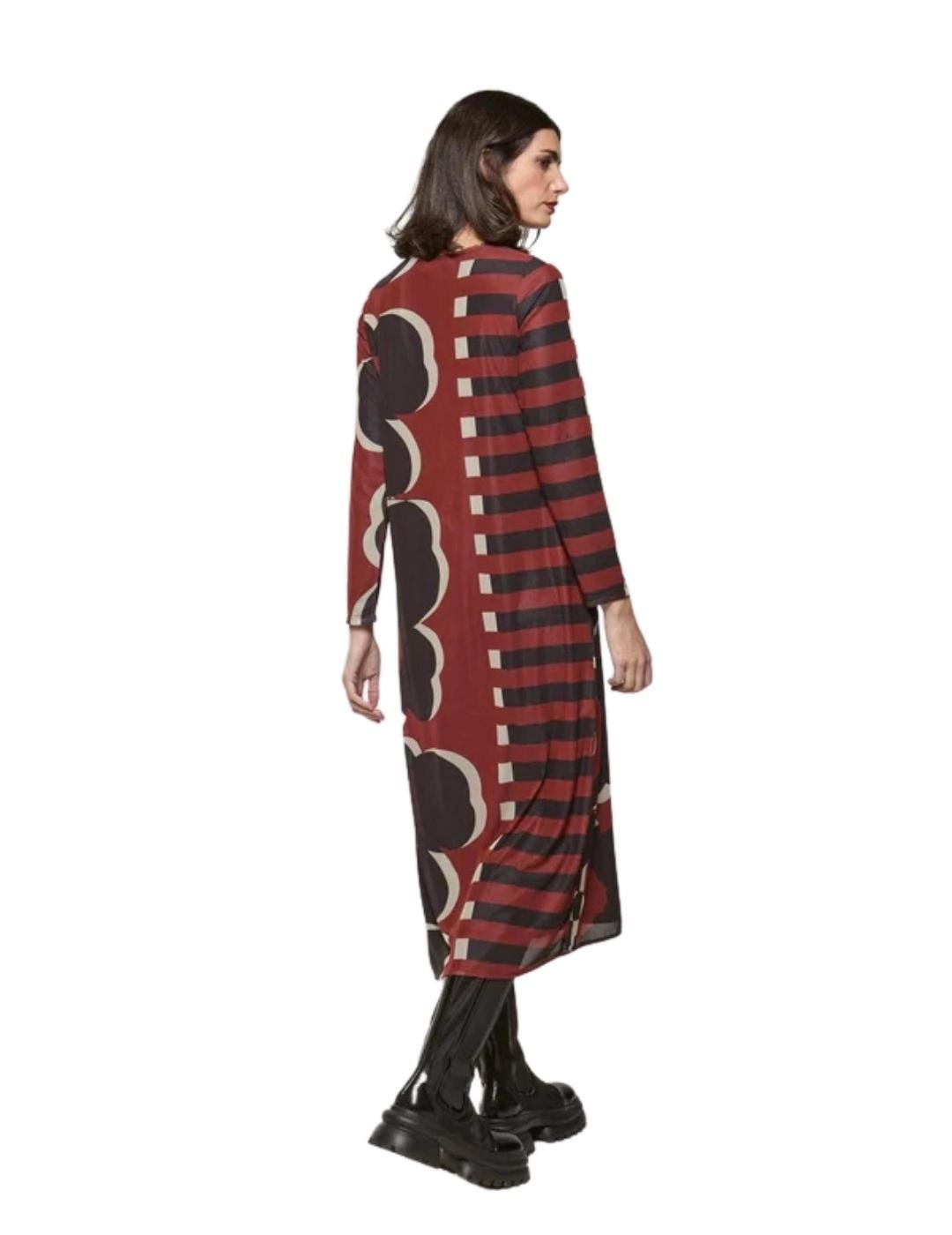 Mercedes De Miguel Vestido Eris Berenjena