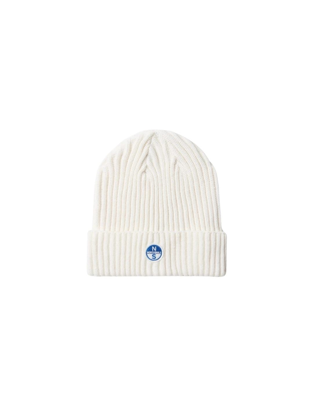 North Sails Gorro de canalé con logo Marshmallow
