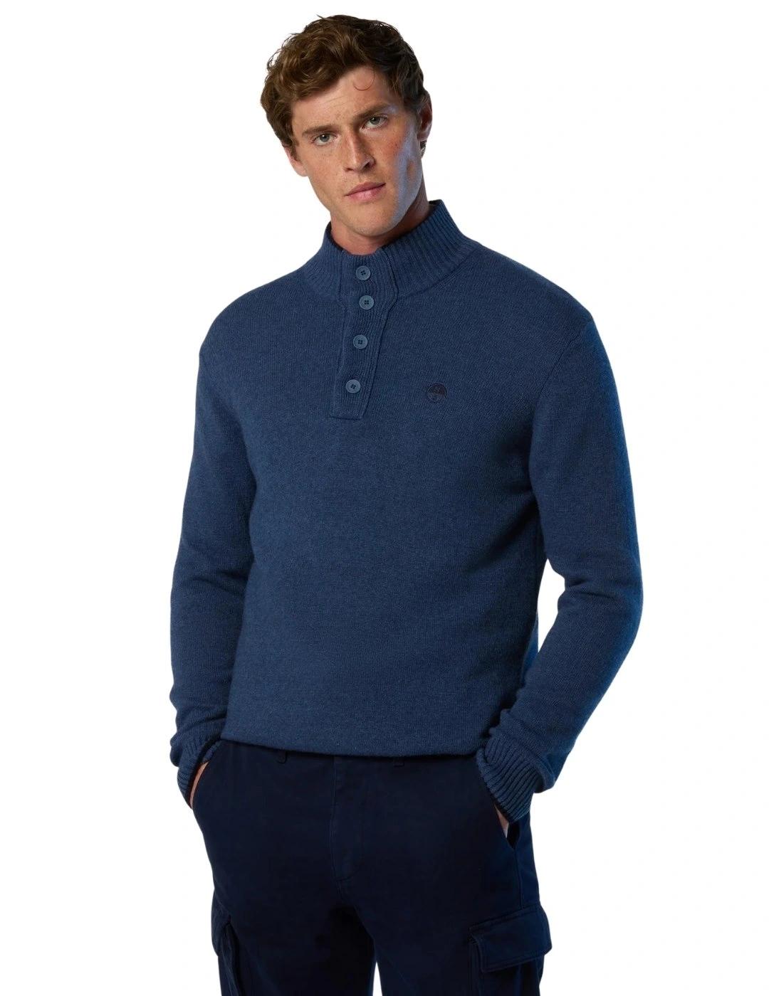 North Sails Jersey con botones Azul