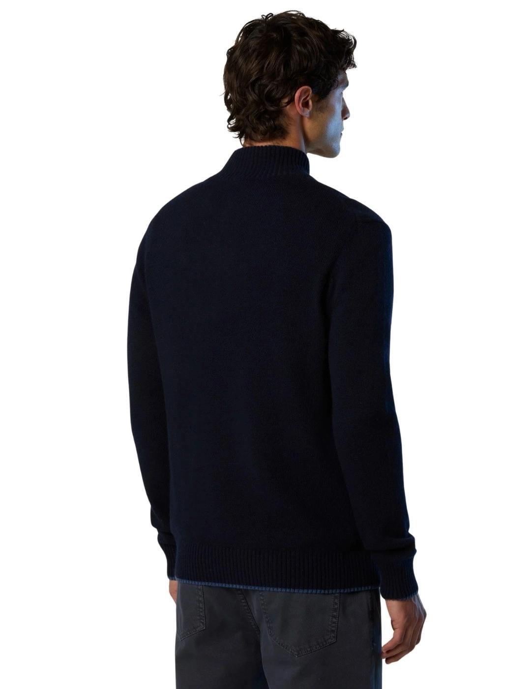 North Sails Jersey con botones Navy Blue